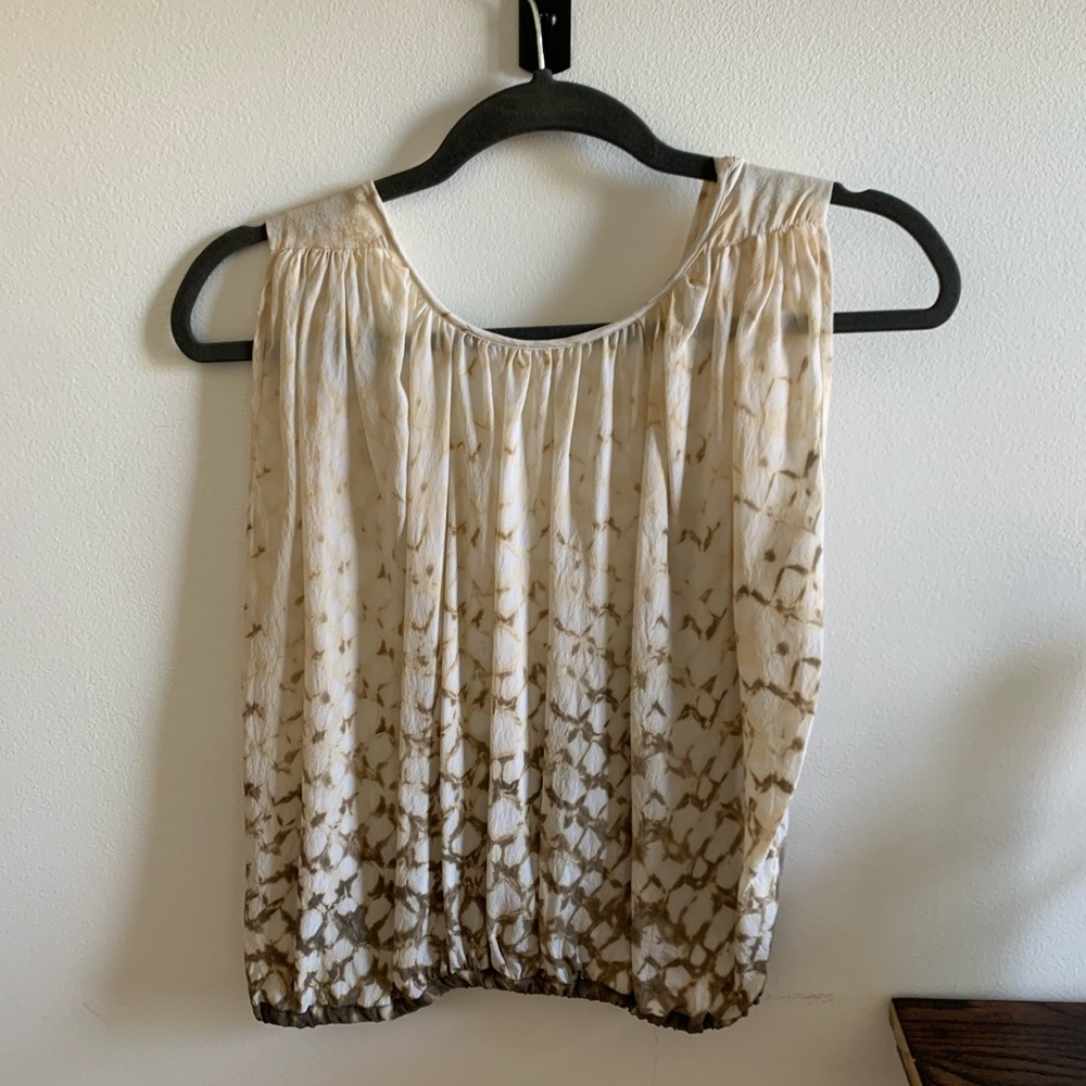 100% Silk open back shirt